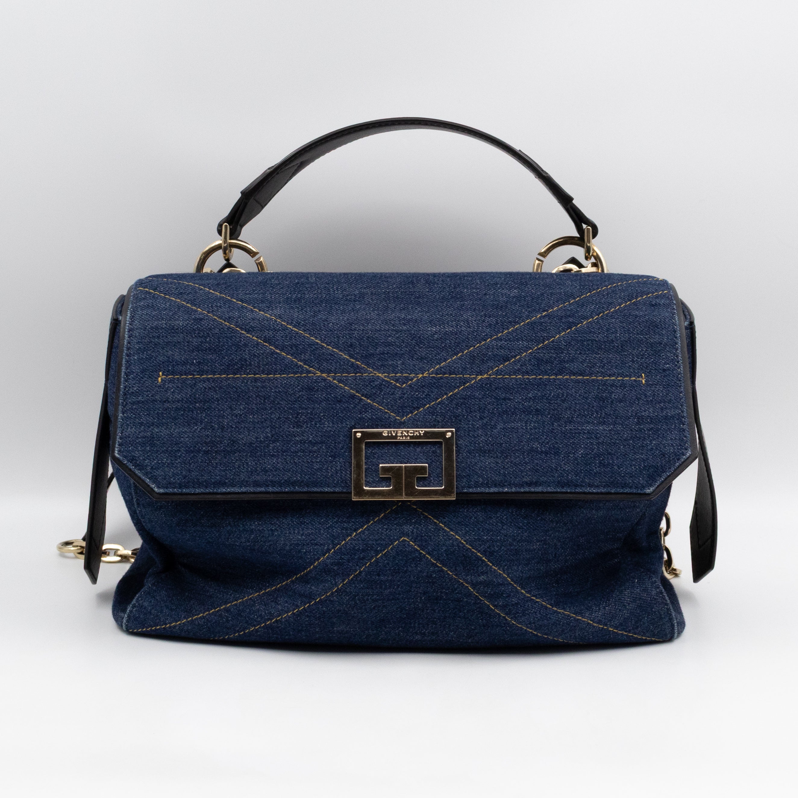 ID Medium Blue Denim Black Leather