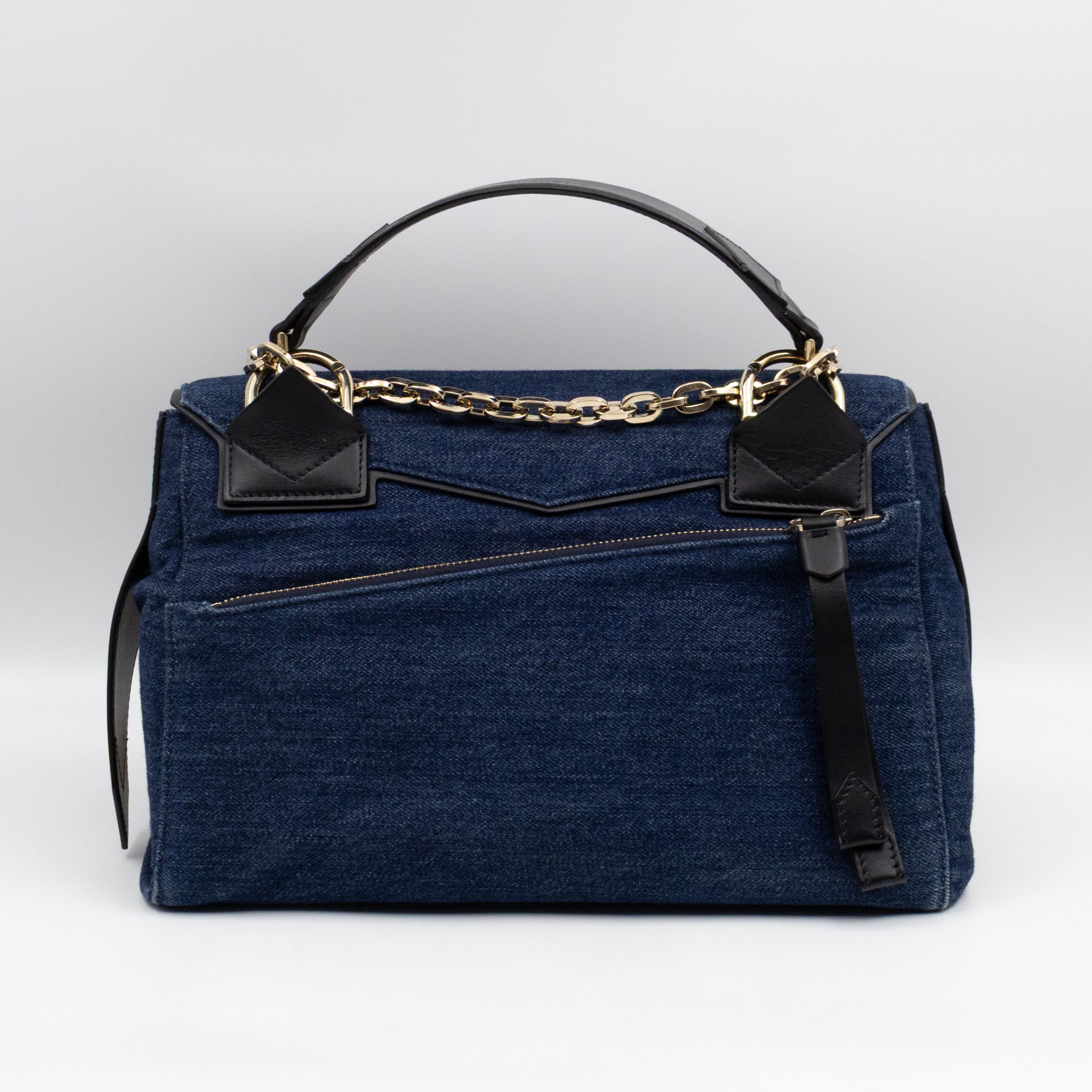 ID Medium Blue Denim Black Leather