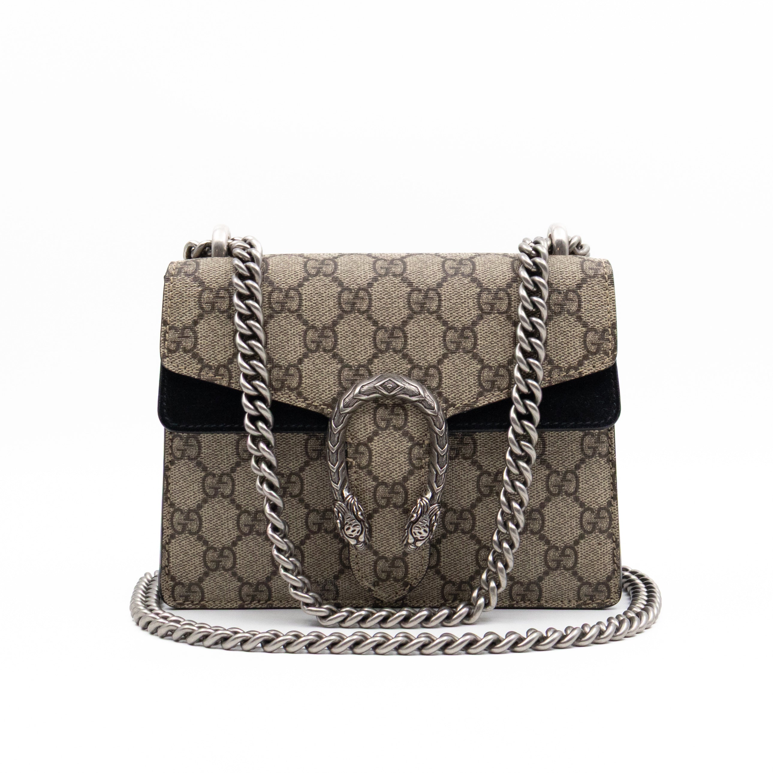Dionysus Mini GG Supreme Black Suede