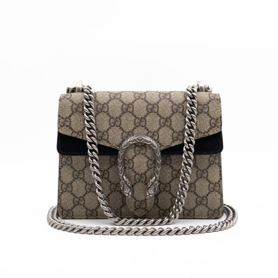 Dionysus Mini GG Supreme Black Suede