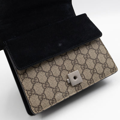 Dionysus Mini GG Supreme Black Suede