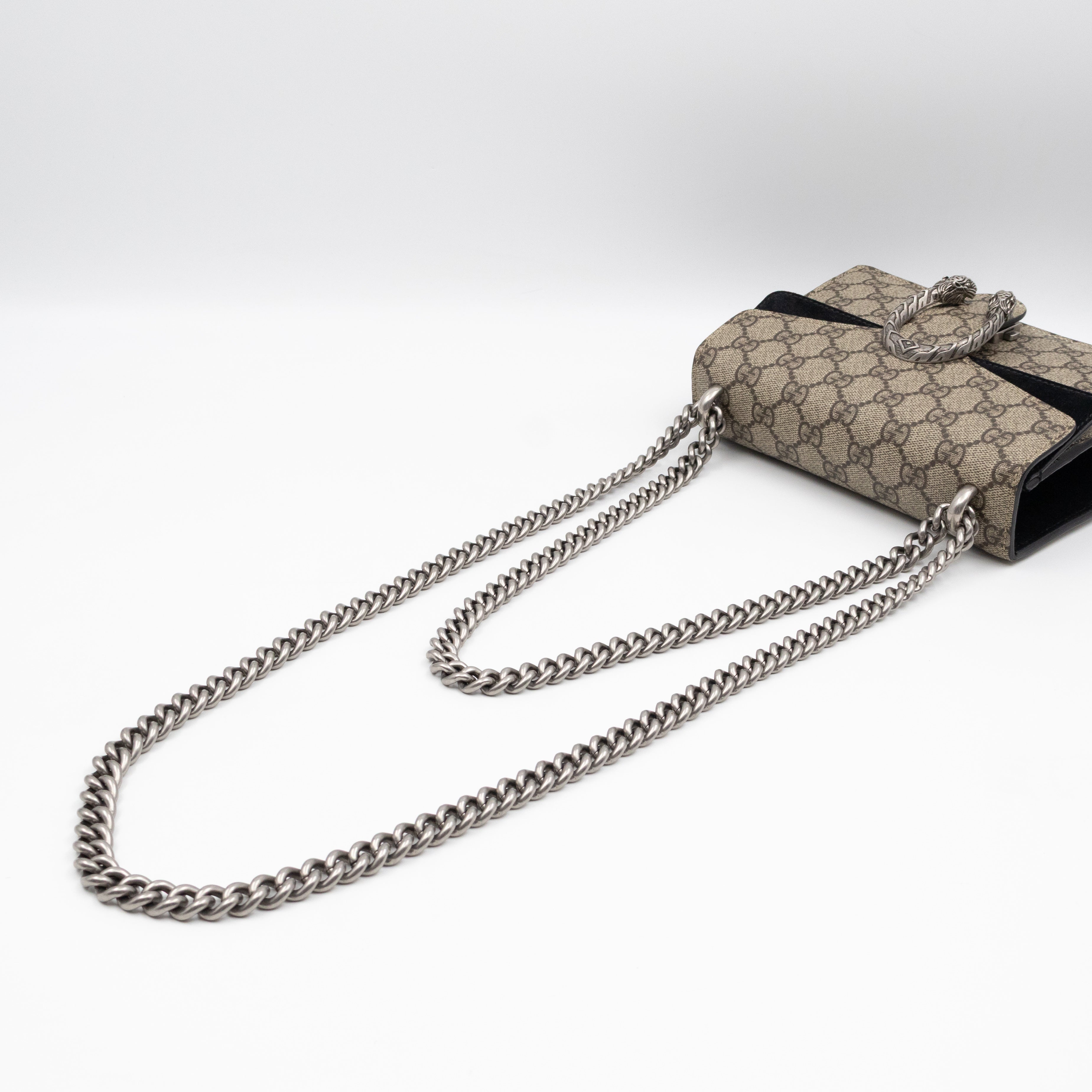 Dionysus Mini GG Supreme Black Suede