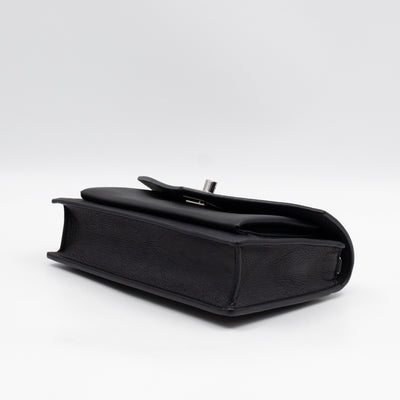 Mylockme Chain Pochette Black Leather