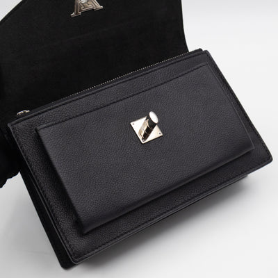 Mylockme Chain Pochette Black Leather