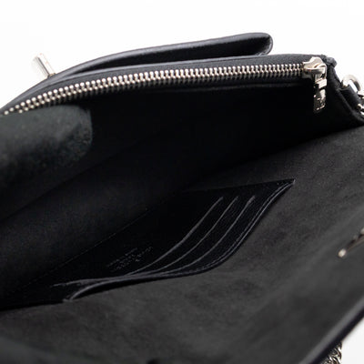 Mylockme Chain Pochette Black Leather