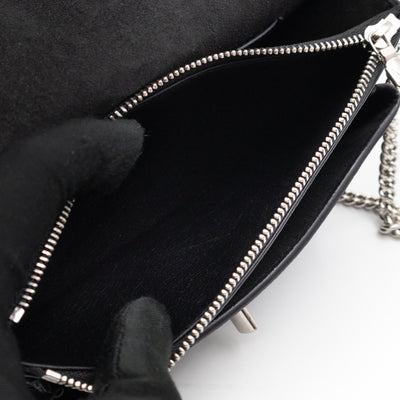 Mylockme Chain Pochette Black Leather