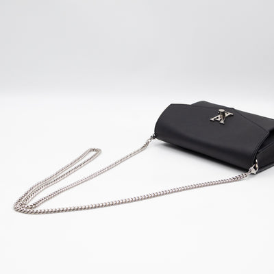 Mylockme Chain Pochette Black Leather