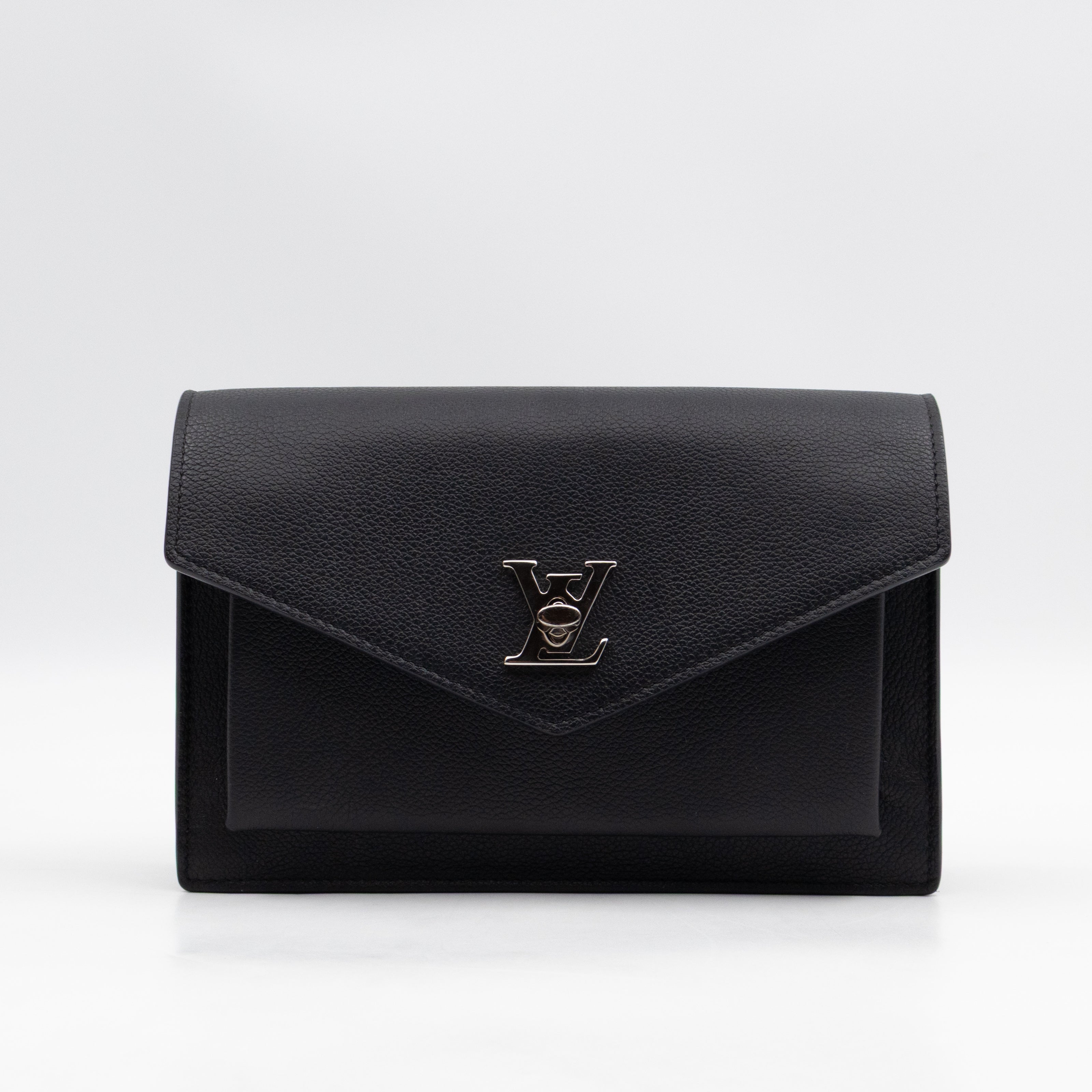 Mylockme Chain Pochette Black Leather
