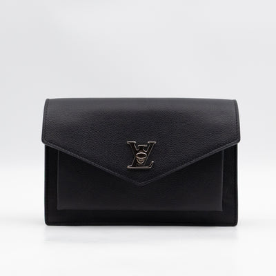 Mylockme Chain Pochette Black Leather