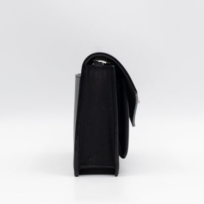 Mylockme Chain Pochette Black Leather