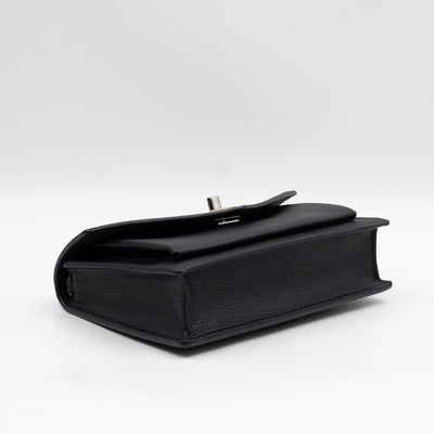 Mylockme Chain Pochette Black Leather