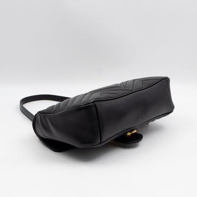 GG Marmont Flap Medium Black Leather