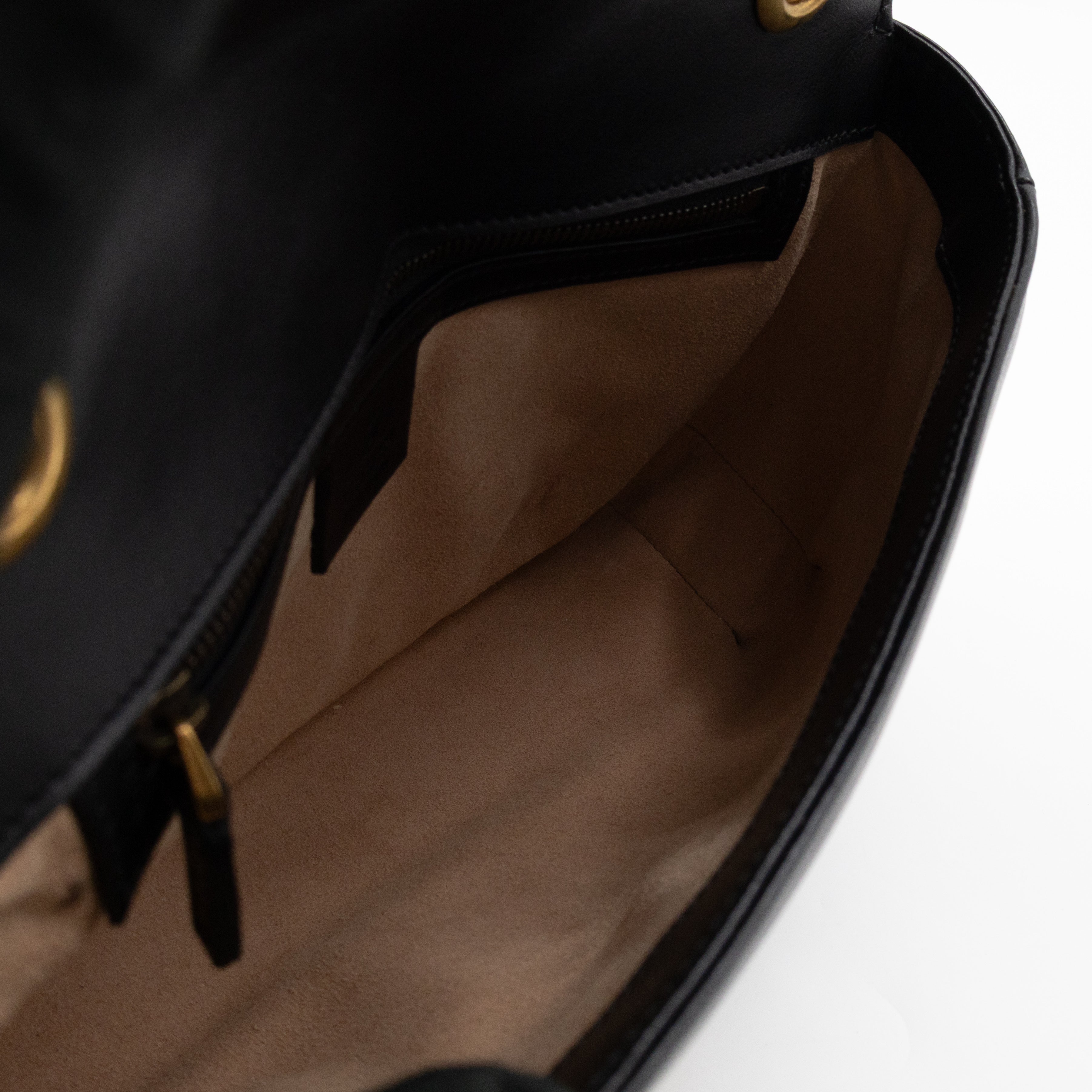 GG Marmont Flap Medium Black Leather