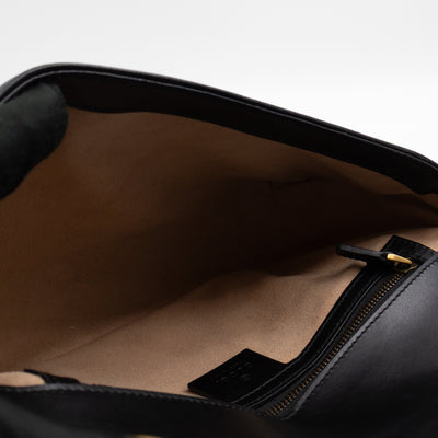 GG Marmont Flap Medium Black Leather