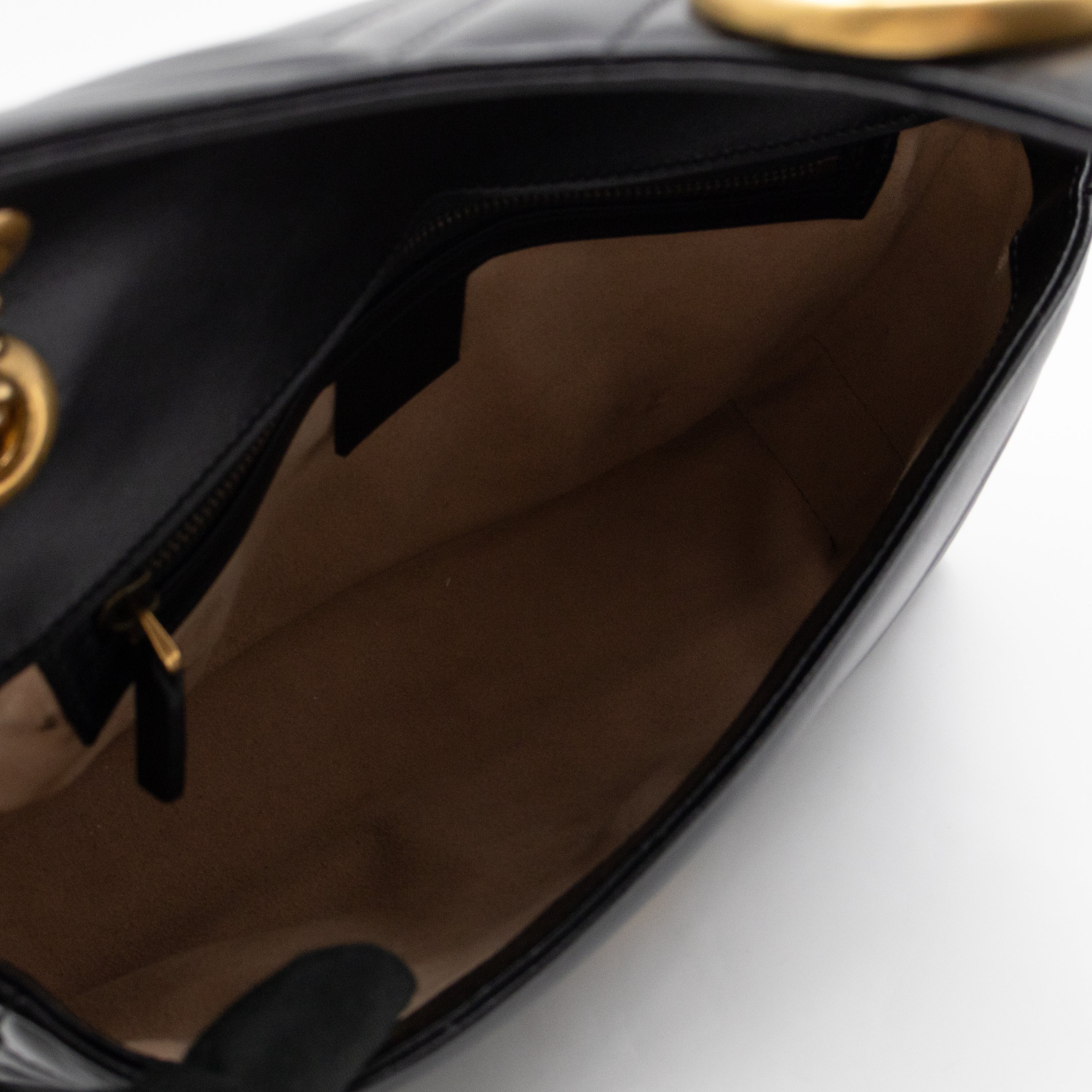 GG Marmont Flap Medium Black Leather