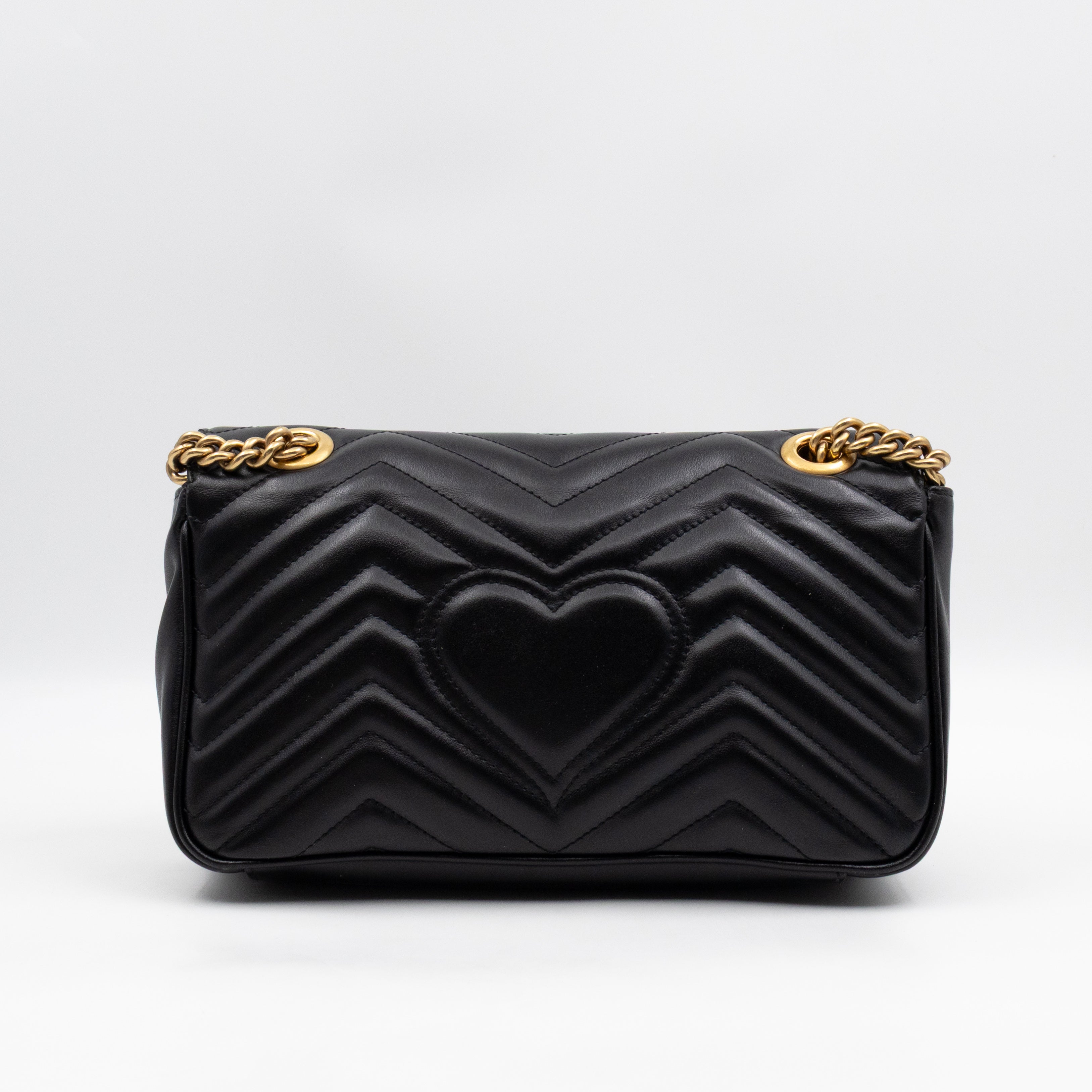 GG Marmont Flap Medium Black Leather