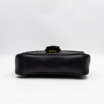 GG Marmont Flap Medium Black Leather