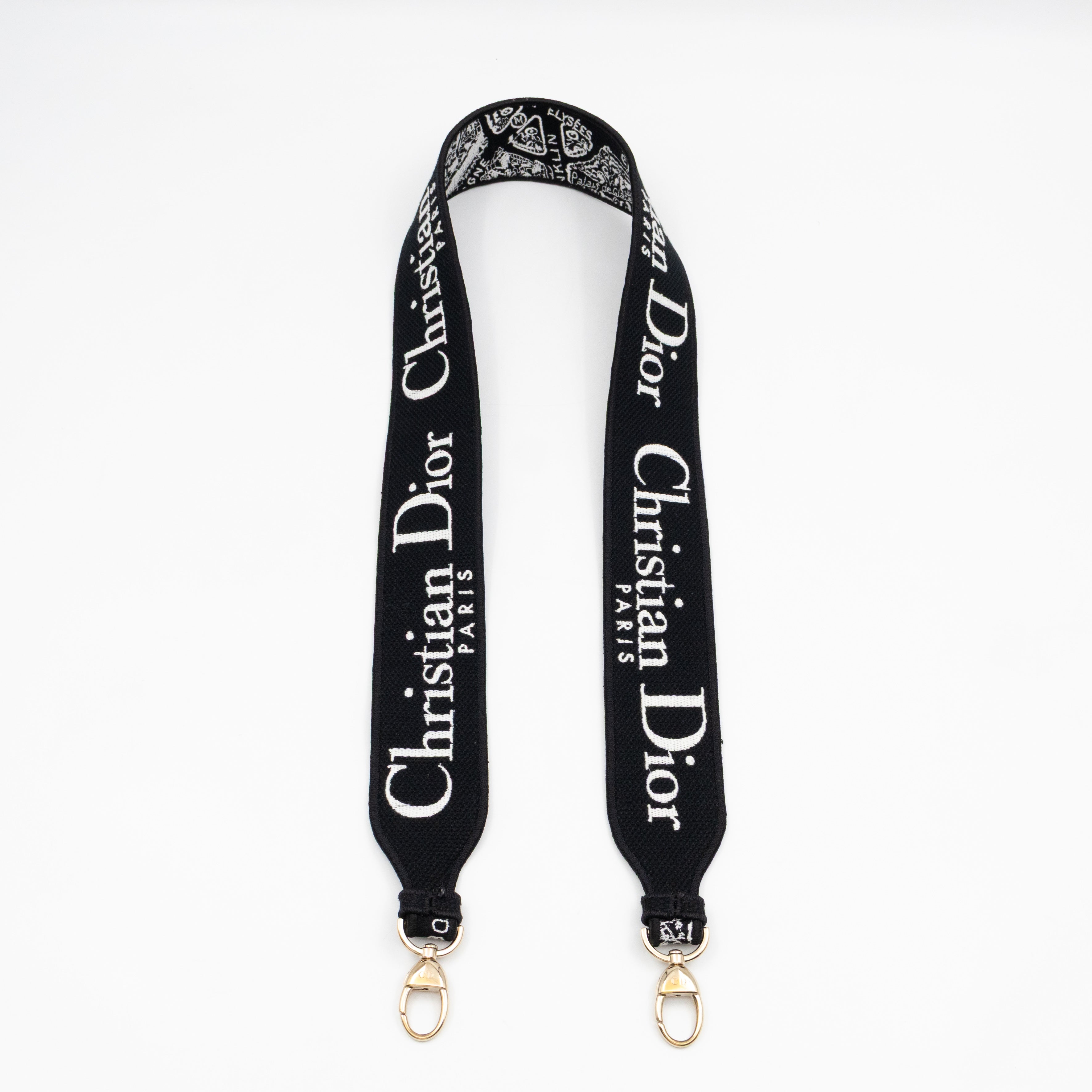 Lady D-Lite Medium Plan de Paris Black Canvas Embroidery Cannage