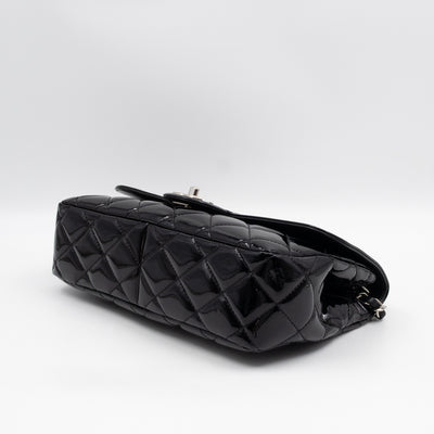 Coco Shine Single Flap Bag Black Patent Leather