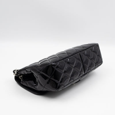 Coco Shine Single Flap Bag Black Patent Leather