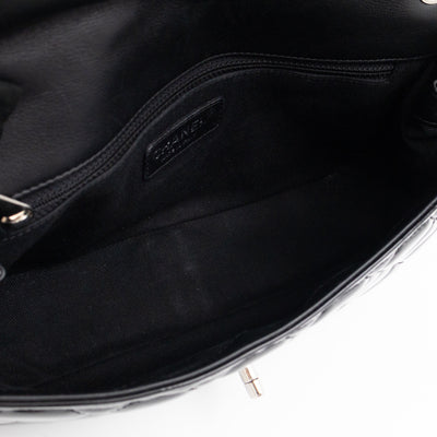 Coco Shine Single Flap Bag Black Patent Leather