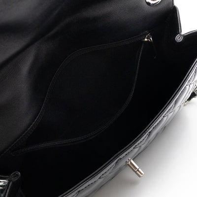 Coco Shine Single Flap Bag Black Patent Leather
