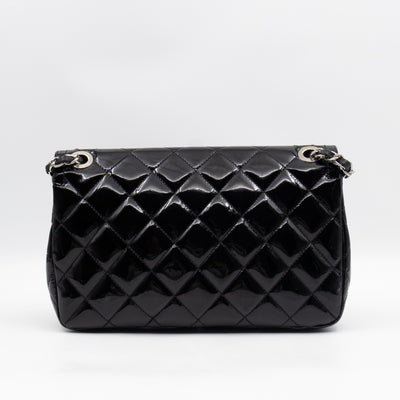 Coco Shine Single Flap Bag Black Patent Leather