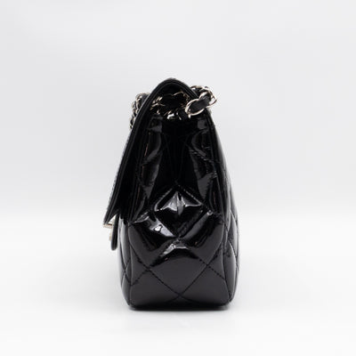 Coco Shine Single Flap Bag Black Patent Leather