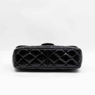 Coco Shine Single Flap Bag Black Patent Leather
