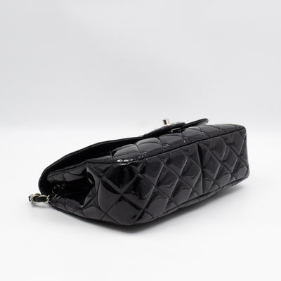 Coco Shine Single Flap Bag Black Patent Leather