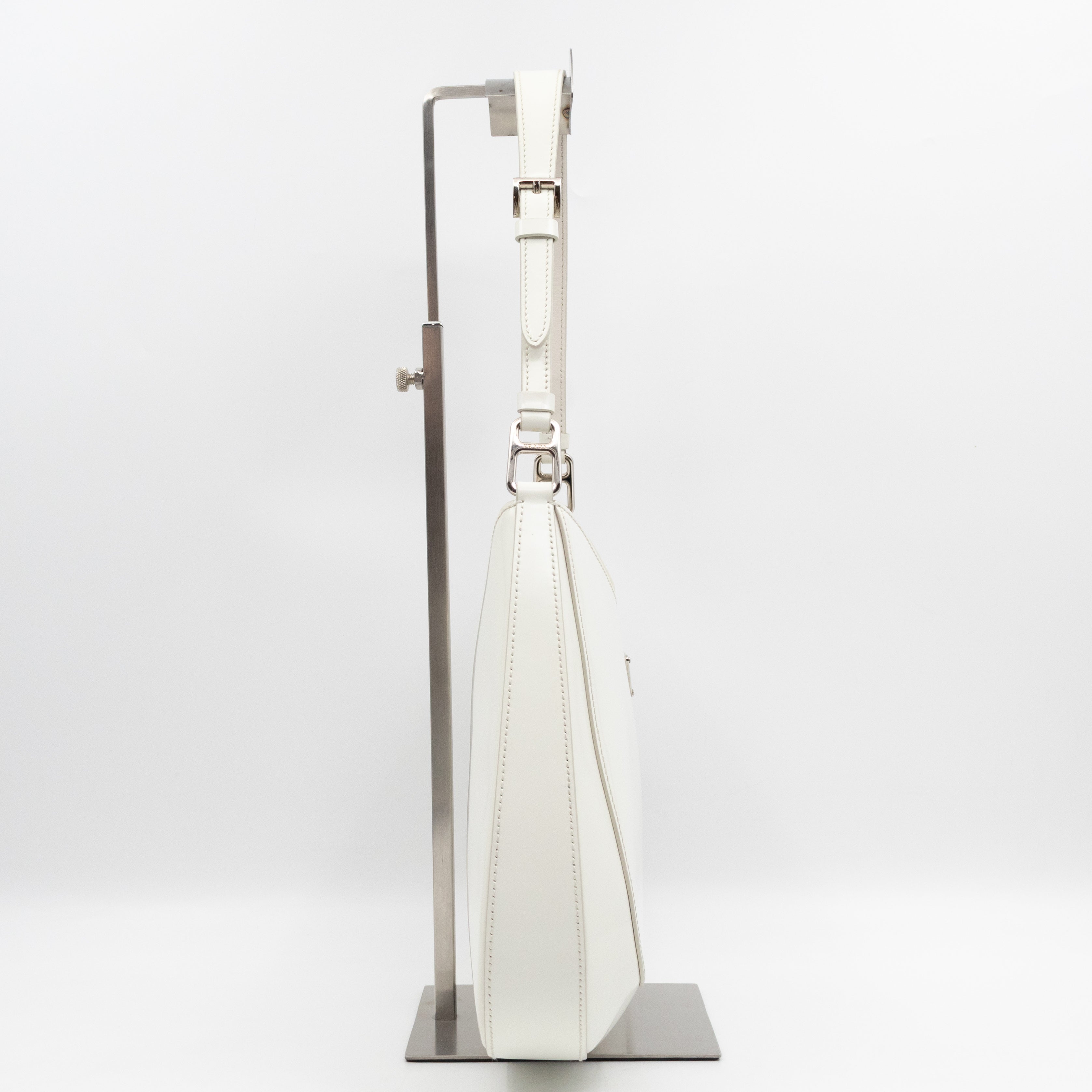 Cleo Shoulder Bag White Brushed Leather