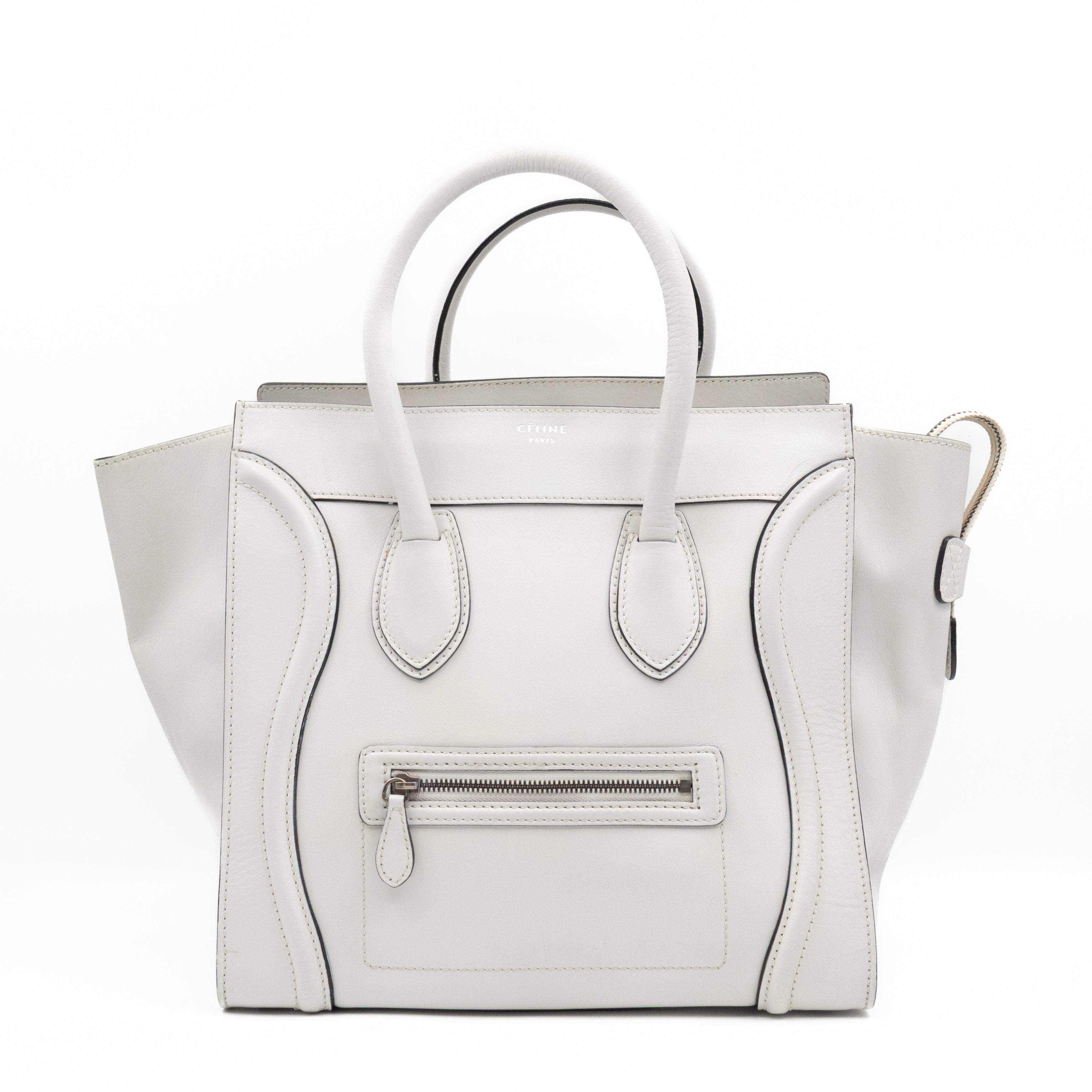 Mini Luggage White Leather