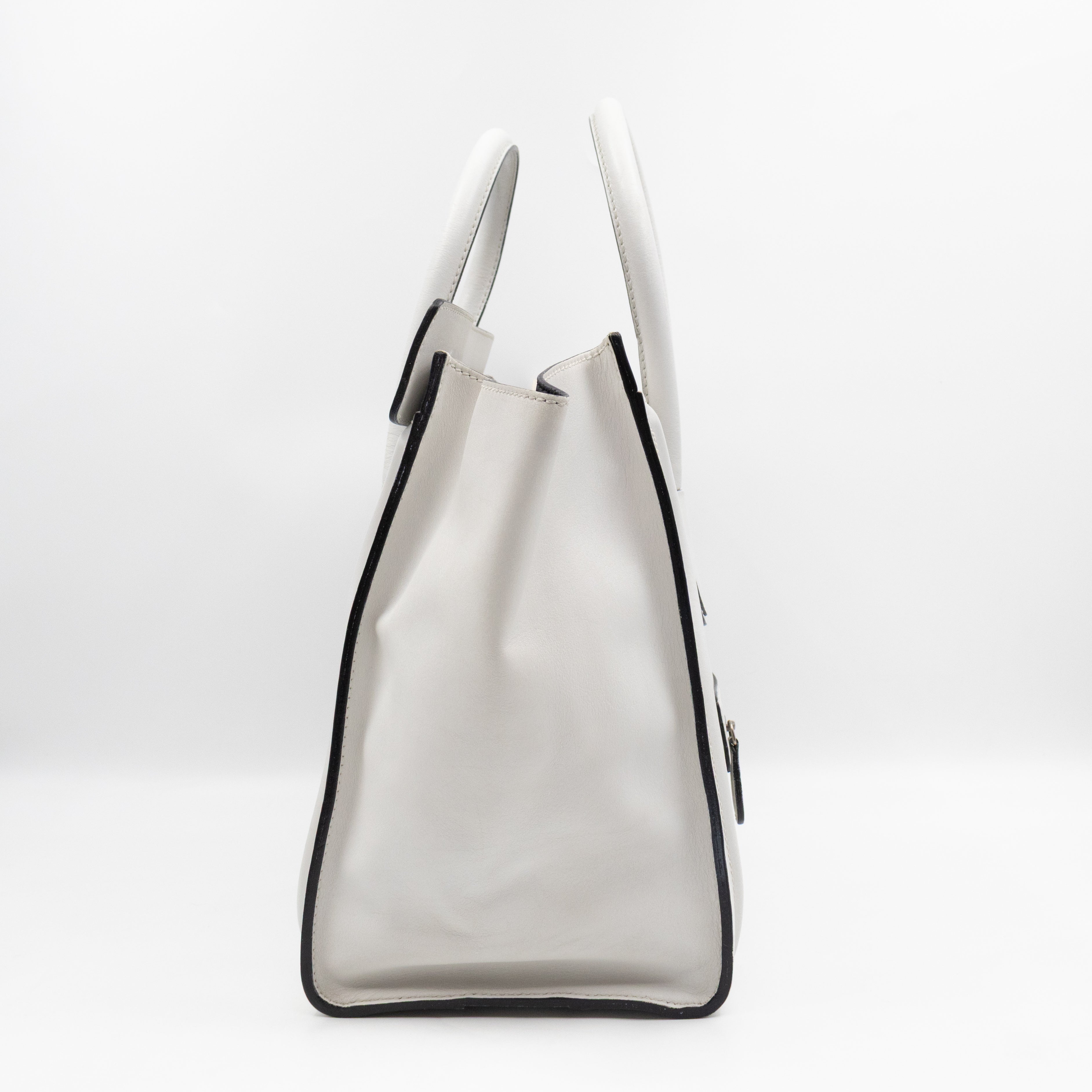 Mini Luggage White Leather