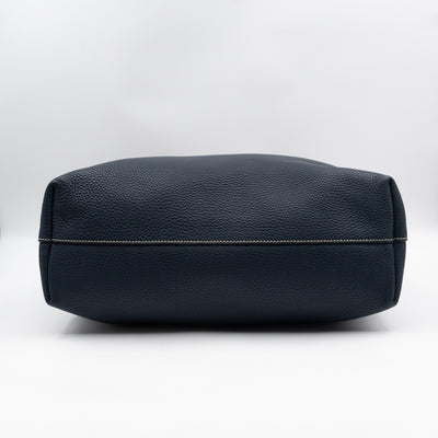 Shopper Tote Blue Leather