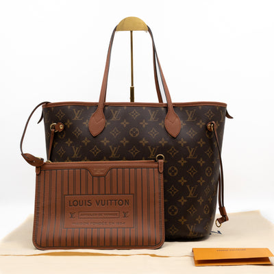 Neverfull MM Inside Out Monogram Canvas Tan Leather