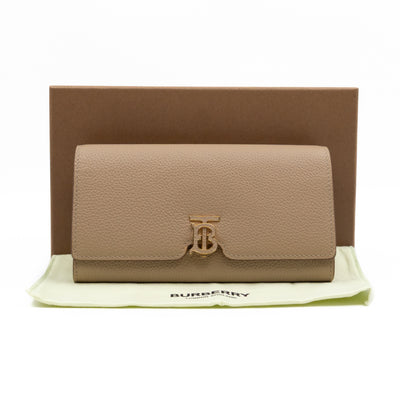 Continental Wallet Beige Leather