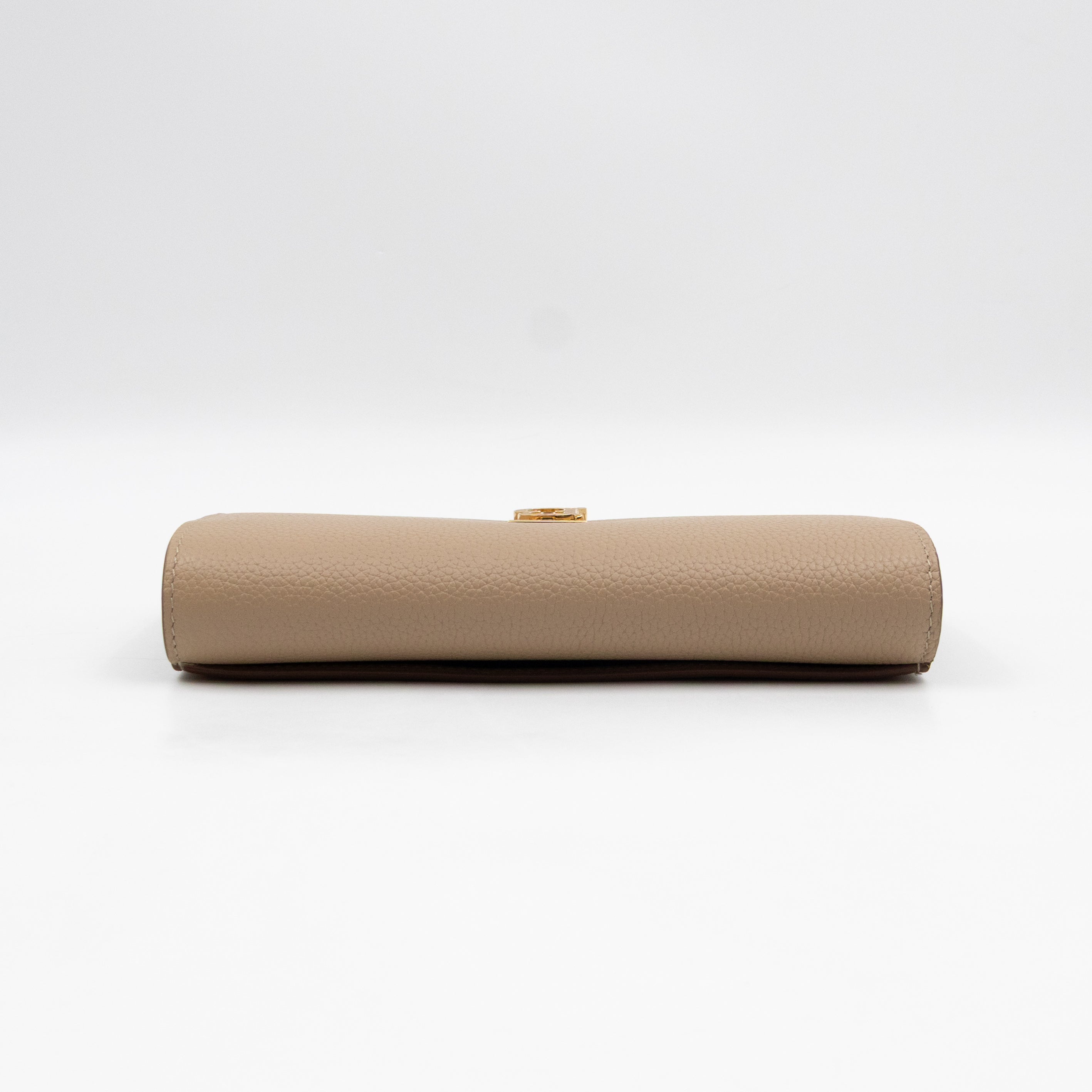 Continental Wallet Beige Leather