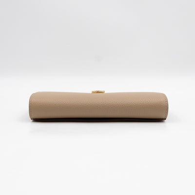 Continental Wallet Beige Leather