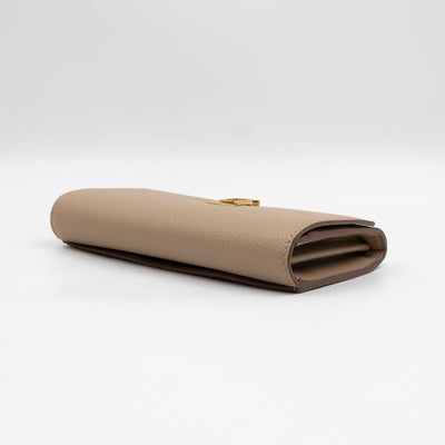 Continental Wallet Beige Leather