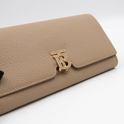 Continental Wallet Beige Leather