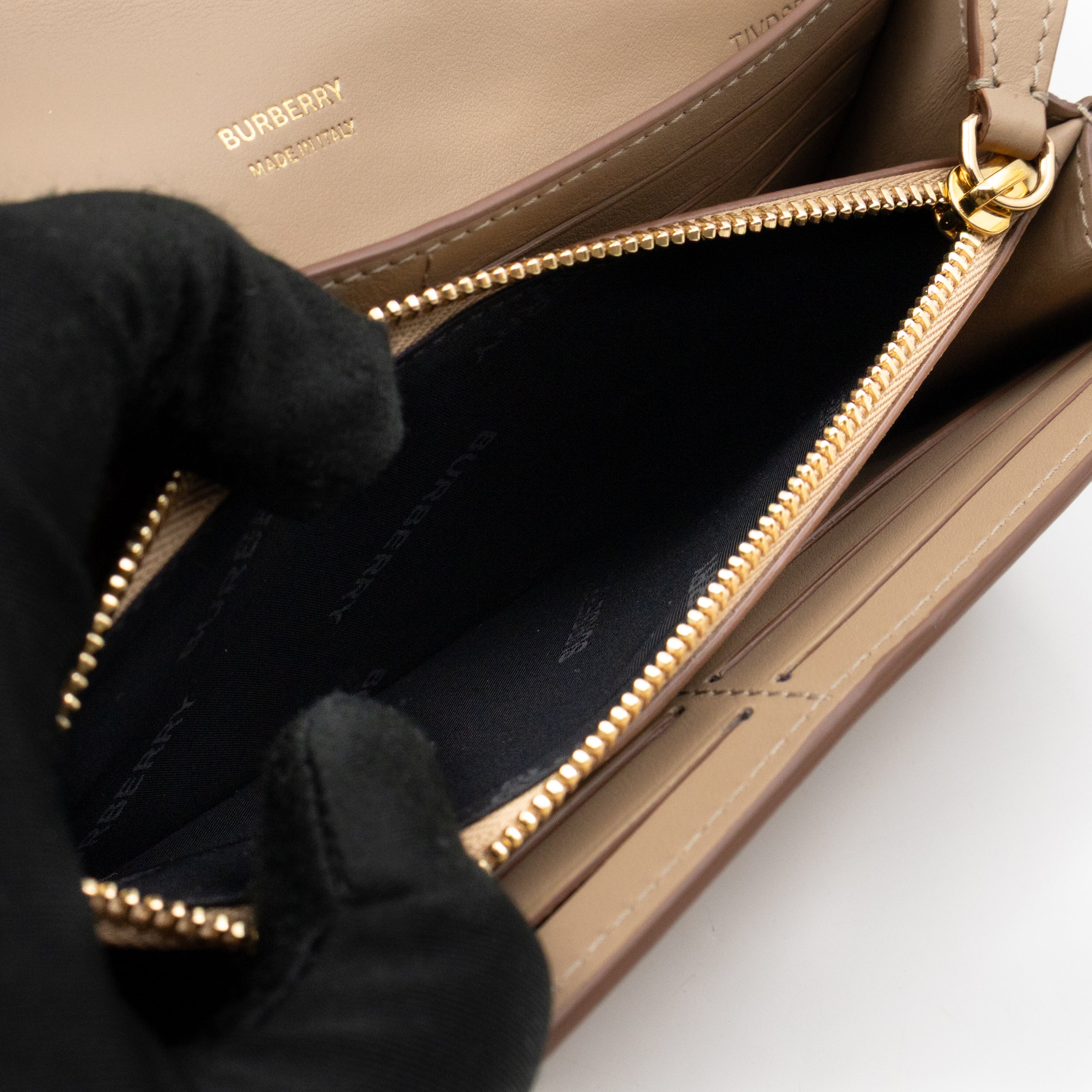 Continental Wallet Beige Leather