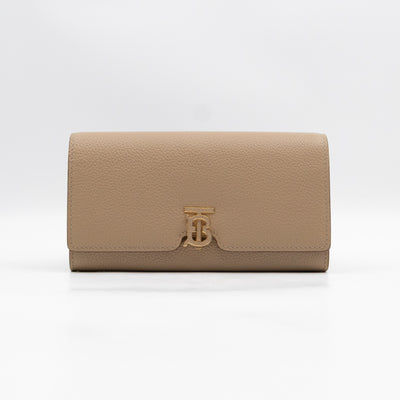 Continental Wallet Beige Leather