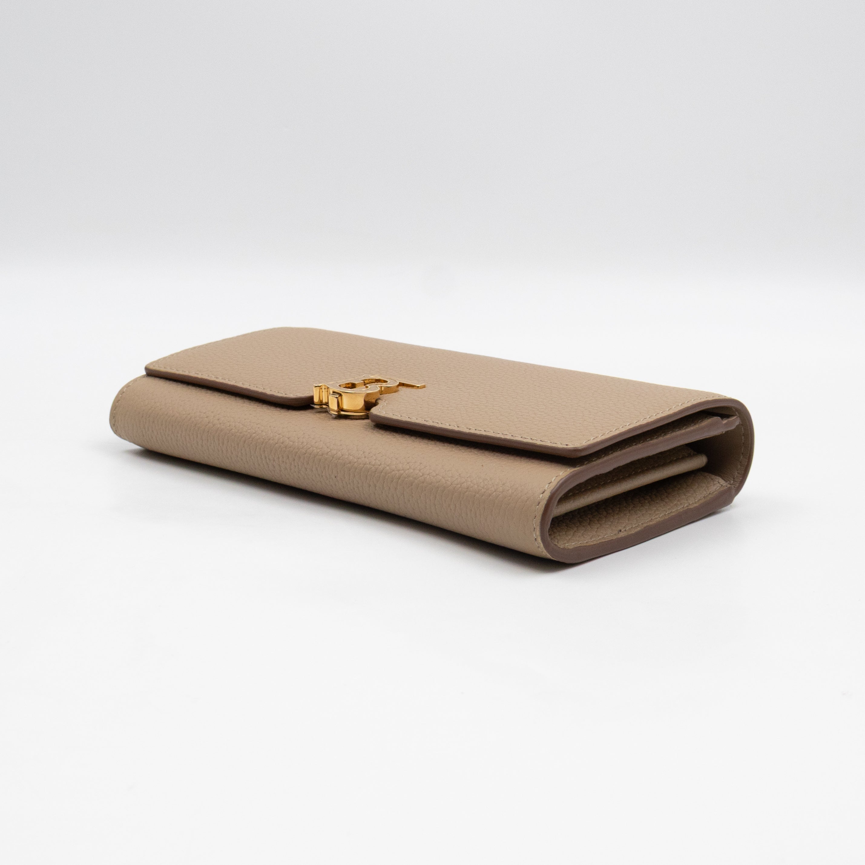 Continental Wallet Beige Leather