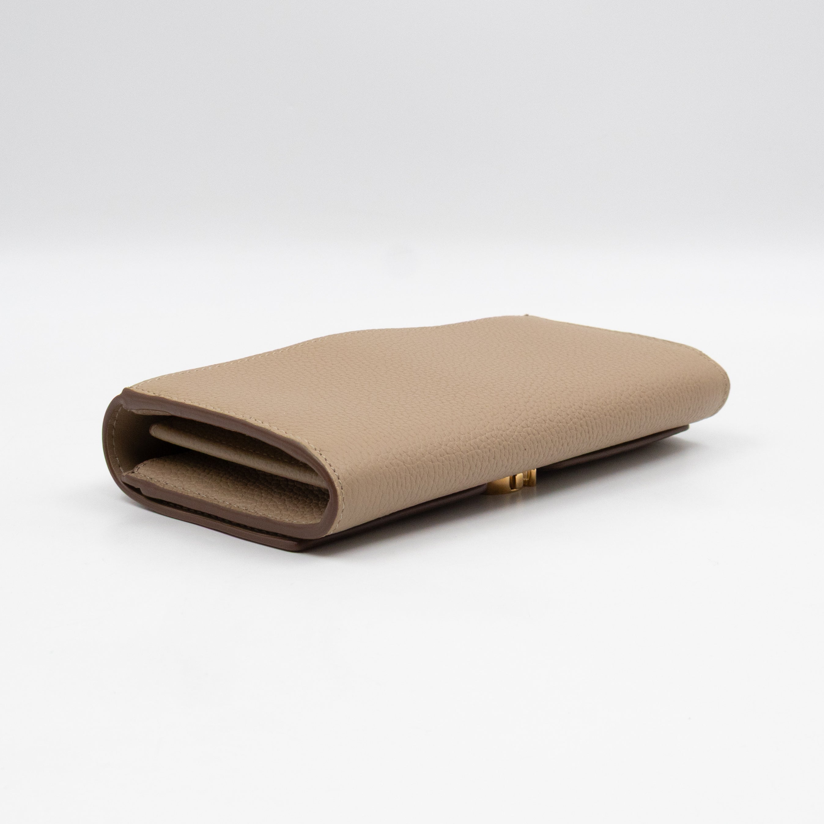 Continental Wallet Beige Leather