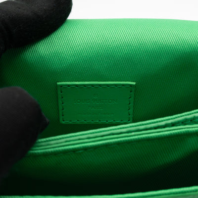 S-Lock Vertical Wallet Green Taurillon Monogram Leather