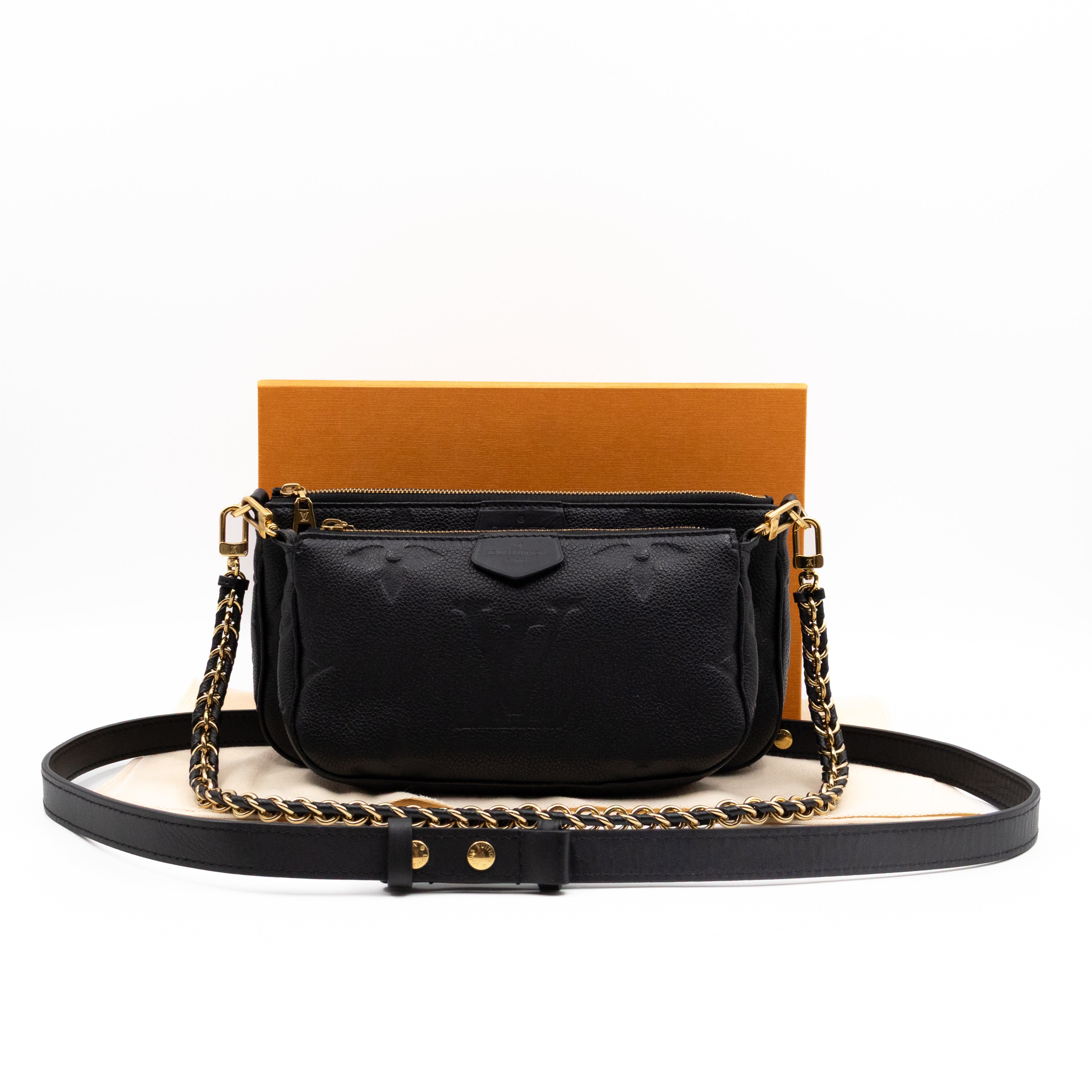 Multi Pochette Accessoires Black Monogram Empreinte