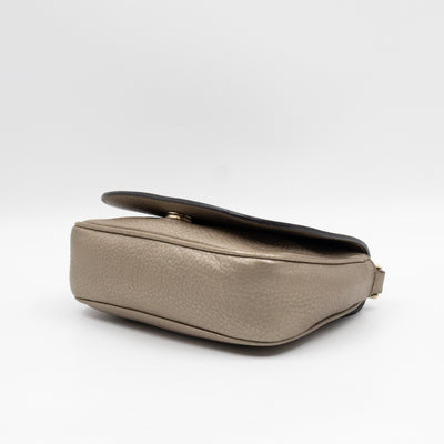 Mini Soho Flap Bag Champagne Leather