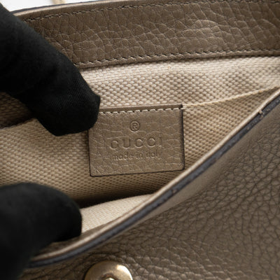 Mini Soho Flap Bag Champagne Leather