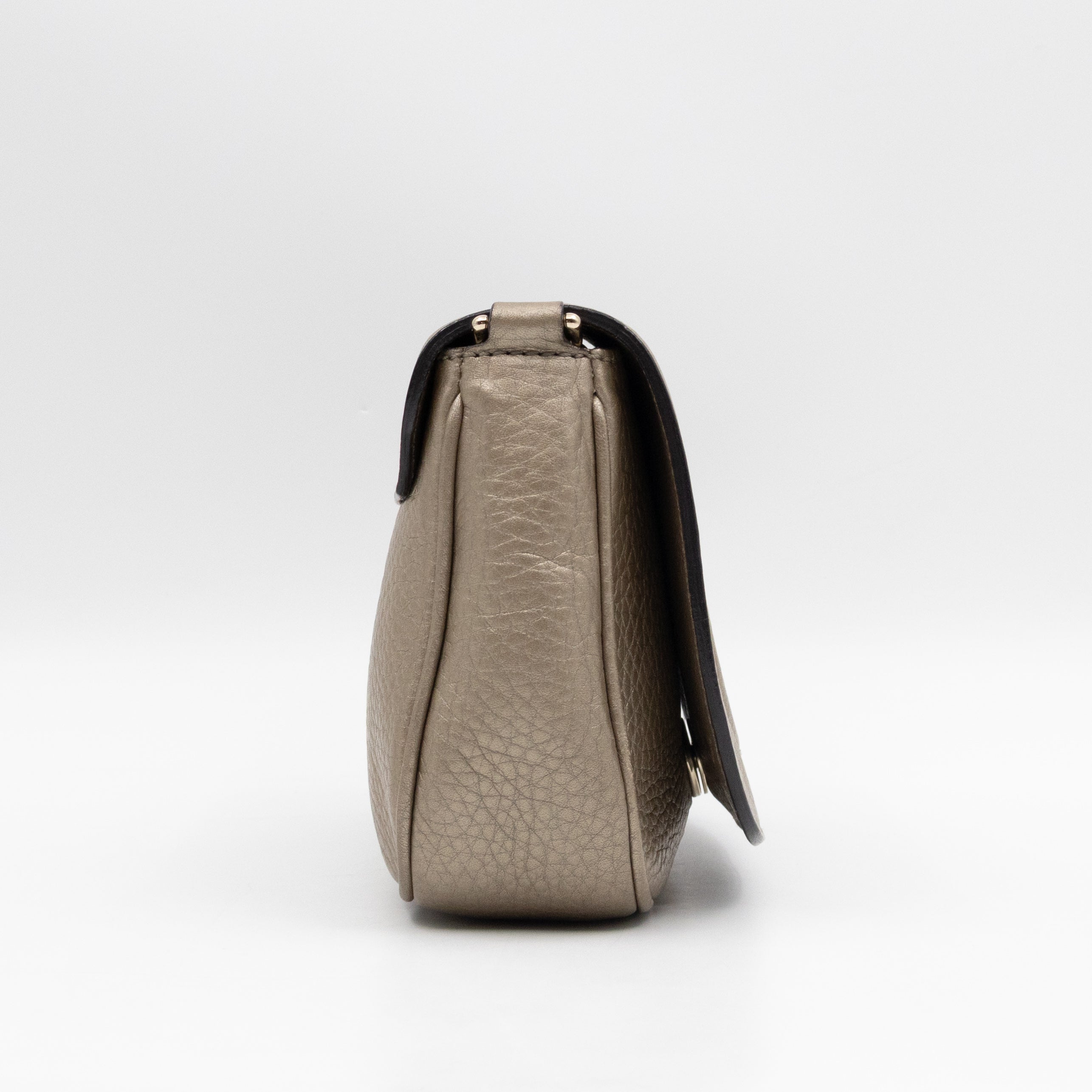 Mini Soho Flap Bag Champagne Leather