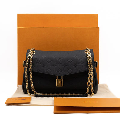 Anytime Flap Bag Black Monogram Empreinte Leather